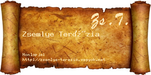 Zsemlye Terézia névjegykártya